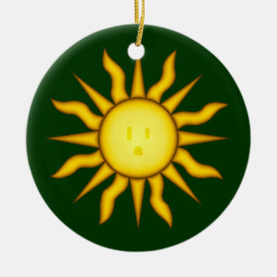 Solar Energy Sun Glyph Ornament
