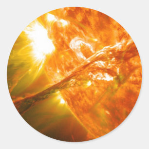 Solar Eruption Classic Round Sticker