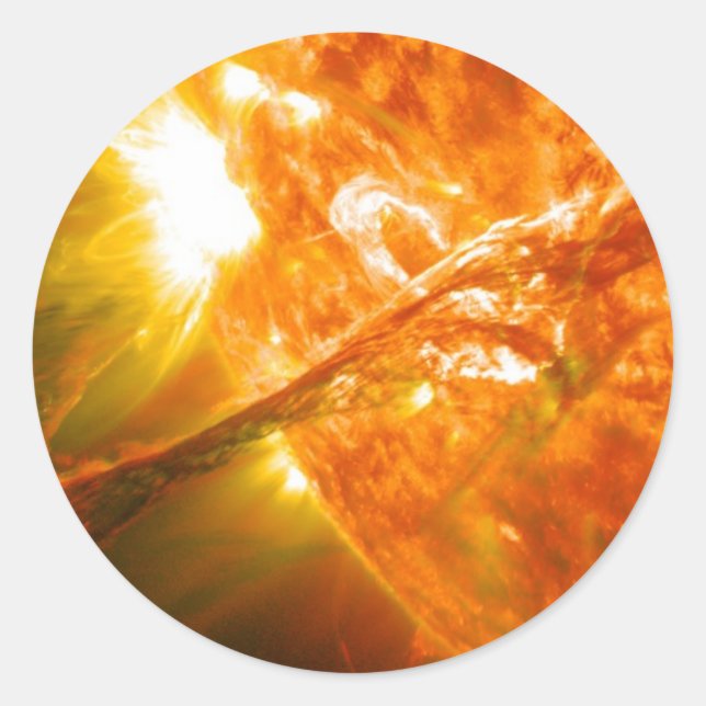 Solar Eruption Classic Round Sticker (Front)