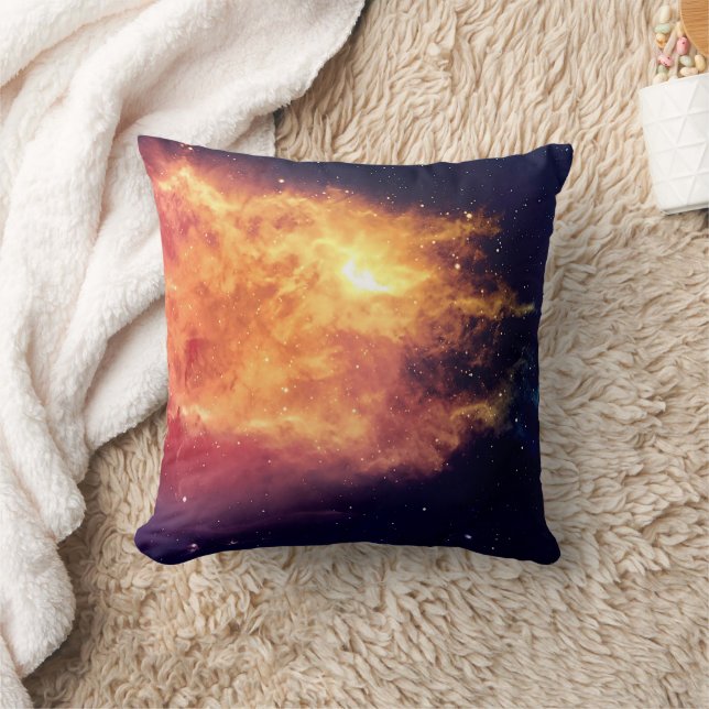 Solar Fire Across the Cosmos Cushion (Blanket)