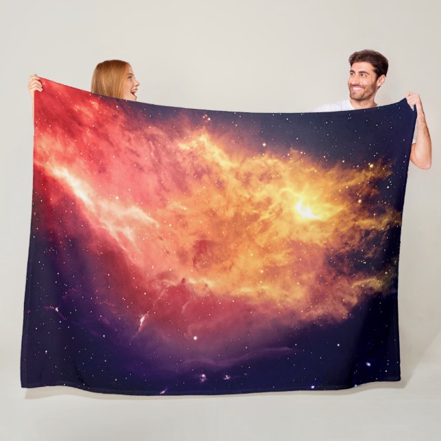 Solar Fire Across the Cosmos Fleece Blanket (In Situ)