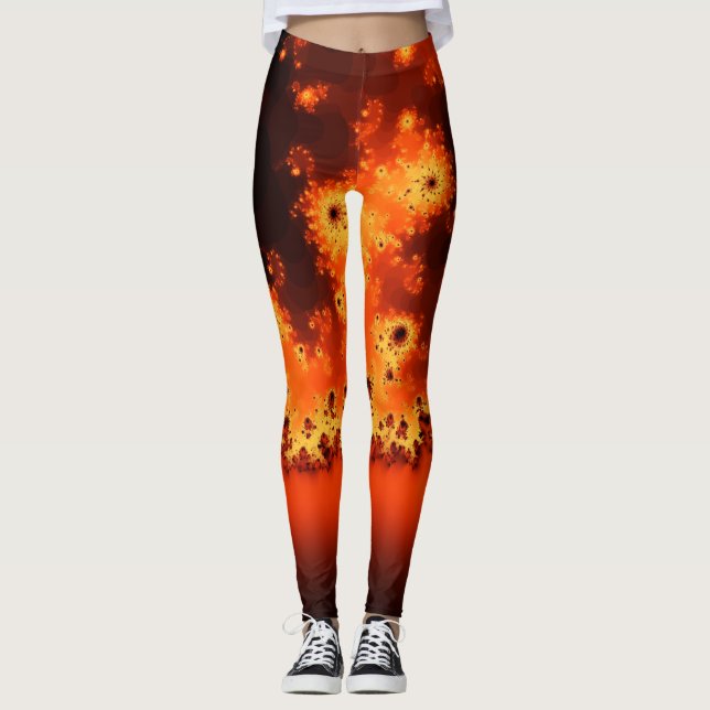 Solar Flare Fractal Leggings (Front)