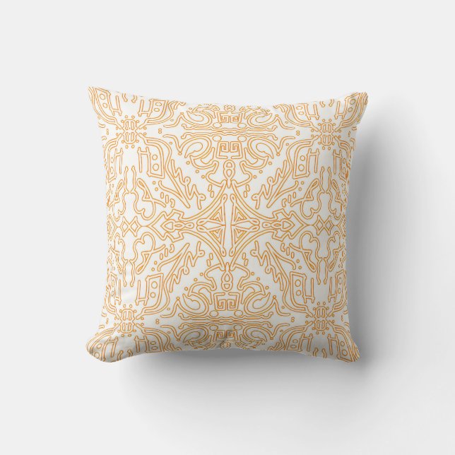Solar Flare Gold Damask Phone / iPad case Cushion (Front)