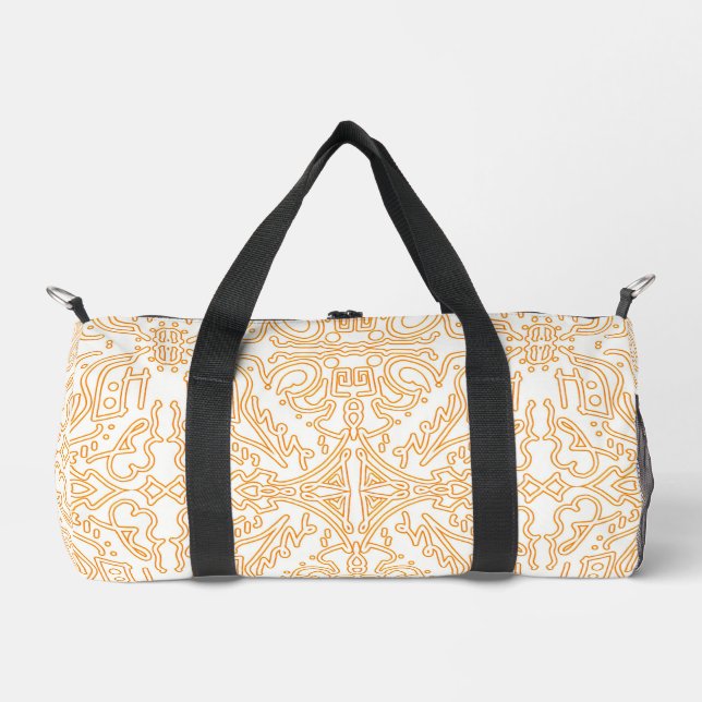 Solar Flare Gold Damask Phone / iPad case Duffle Bag (Front)