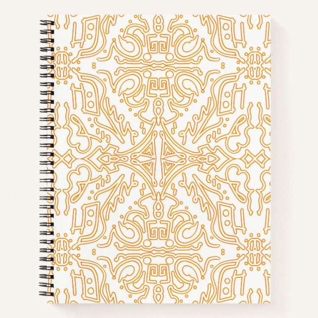 Solar Flare Gold Damask Phone / iPad case Notebook (Front)