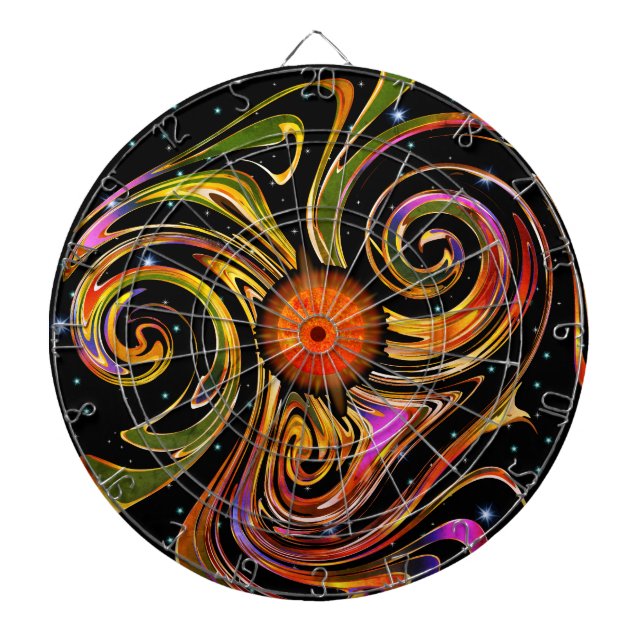 Solar Flare Starry Space Dartboard (Front)