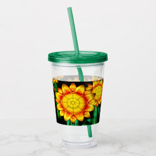 Solar Flare Sunflowers Acrylic Tumbler