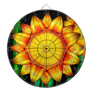 Solar Flare Sunflowers  Dartboard