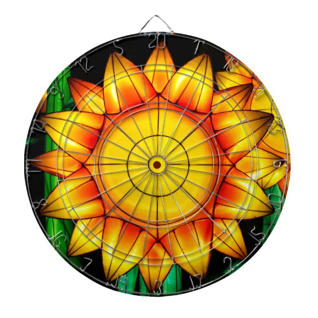 Solar Flare Sunflowers  Dartboard (Front)
