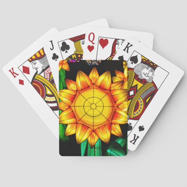 Solar Flare Sunflowers  Playing Cards (Back)