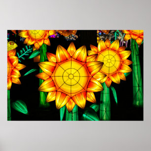 Solar Flare Sunflowers  Poster