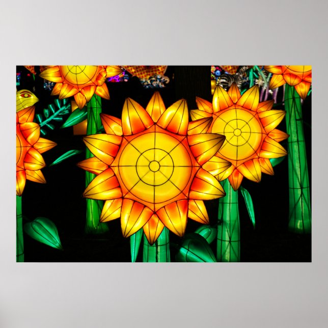 Solar Flare Sunflowers  Poster (Front)