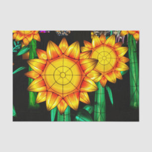 Solar Flare Sunflowers Tissue Paper