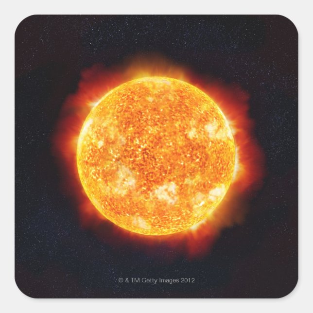 Solar Flares Square Sticker (Front)