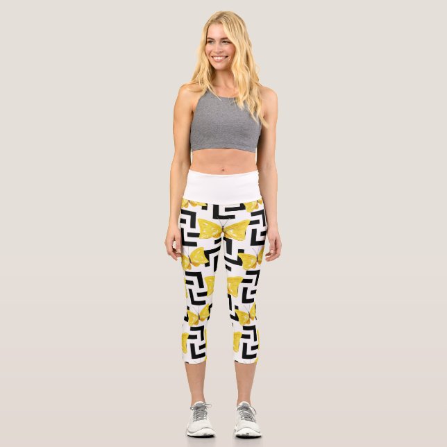 Solar Flower Capri Leggings (Front)
