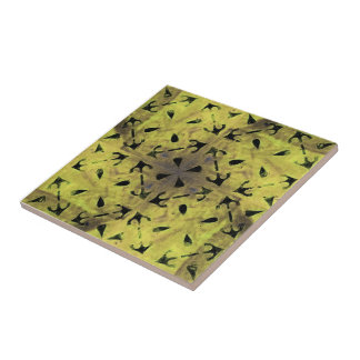 Solar Fragment abstract Geometric Ceramic Tile