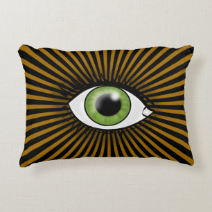 Solar Green Eye Decorative Cushion