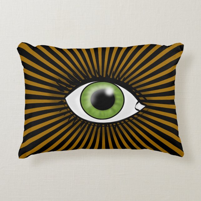 Solar Green Eye Decorative Cushion (Front)