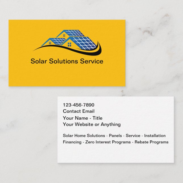 Solar Home Solutions Business Cards (Front/Back)
