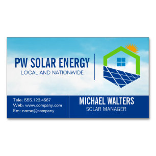 Solar House Power Sky Magnetic Business Card