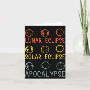 Solar Lunar Eclipse Apocalypse Celestial Design Card