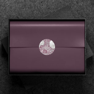 Solar Mystique   Pink Silver Moon Stars Sun Eyes Classic Round Sticker