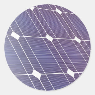 Solar panel classic round sticker