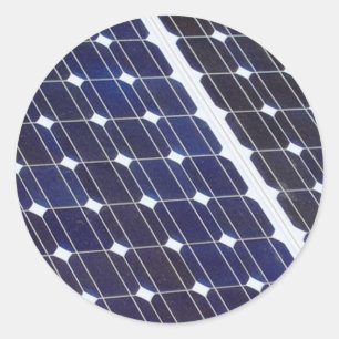 Solar panel classic round sticker