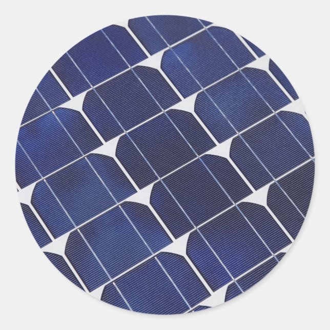 Solar Panel Classic Round Sticker (Front)