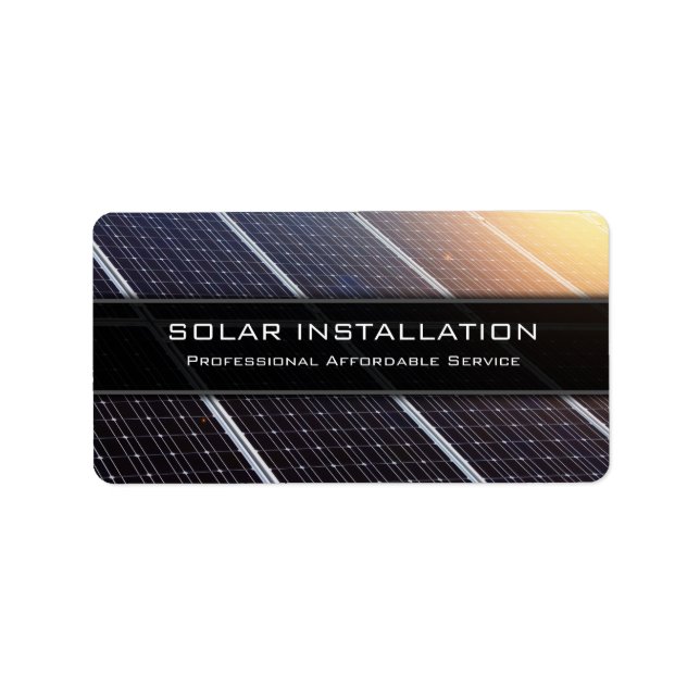 Solar Panel Installation - Business Promo Sticker (Front)