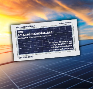 Solar Panel Installation Company Business Card