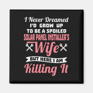 Solar Panel Installer Wife Valentine Newlywed Magnet