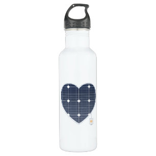 SOLAR PANEL POWER HEART SIMPLE 710 ML WATER BOTTLE