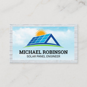 Solar Panel Roof   Sky and Sun Business Card