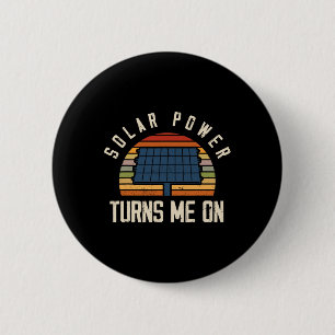 Solar Panel Solar Energy Solar Power  6 Cm Round Badge