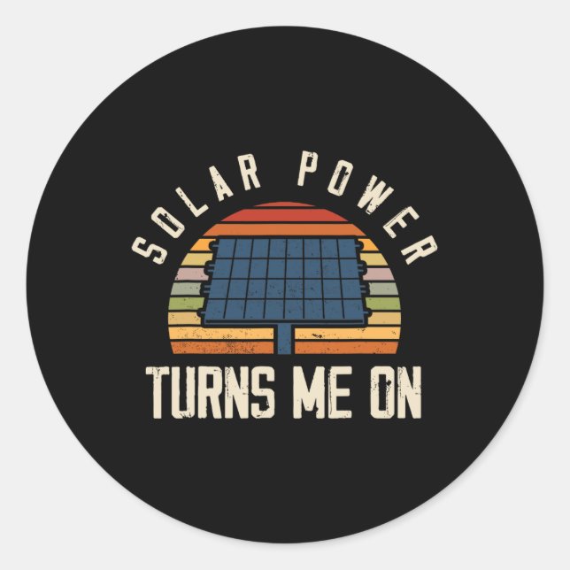 Solar Panel Solar Energy Solar Power  Classic Round Sticker (Front)