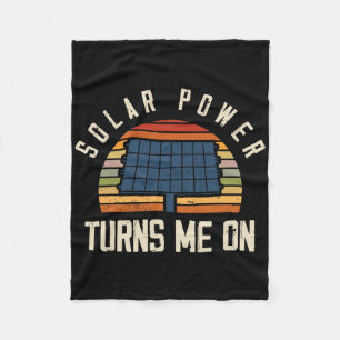 Solar Panel Solar Energy Solar Power  Fleece Blanket