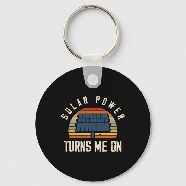 Solar Panel Solar Energy Solar Power  Key Ring (Front)