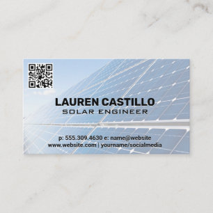Solar Panel Technology QR Scan Code Business Card