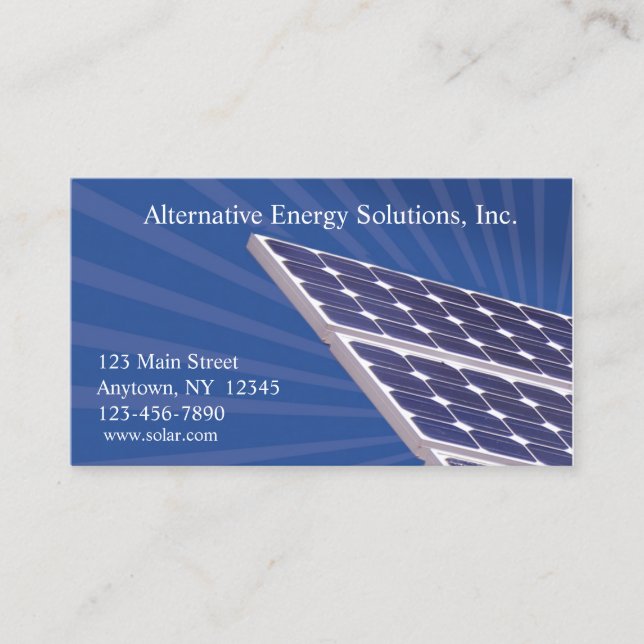 Solar Panels Business Card (Front)