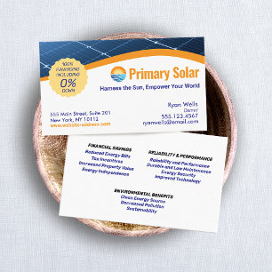 Solar Panels Energy Business Card