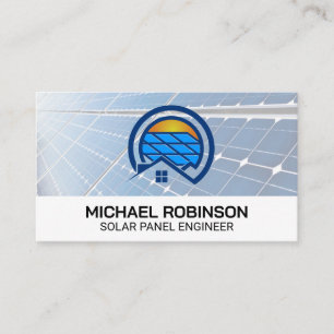 Solar Panels   Home Energy Logo Business Card