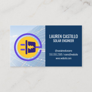 Solar Panels Light Bulb Energy Company Business Card