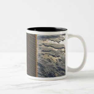 Solar panels of the International Space Station Two-Tone Coffee Mug