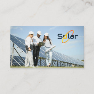 Solar Panels Technicians Working Onsite Business Card
