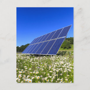 Solar Panels with rural landscape Postcard