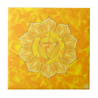 Solar Plexus Chakra Ceramic Tile