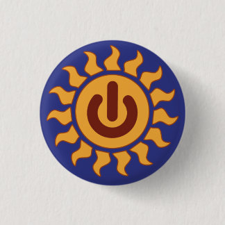 Solar Power 3 Cm Round Badge