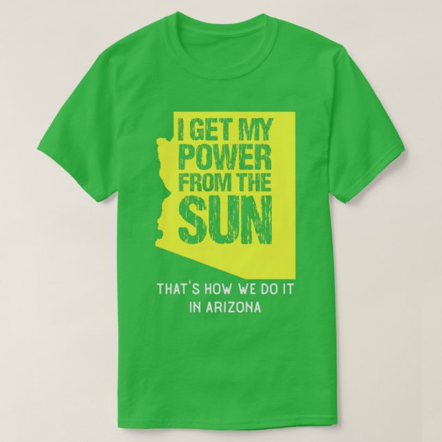 Solar Power Arizona State Sun Green Energy Panel G T-Shirt (Design Front)