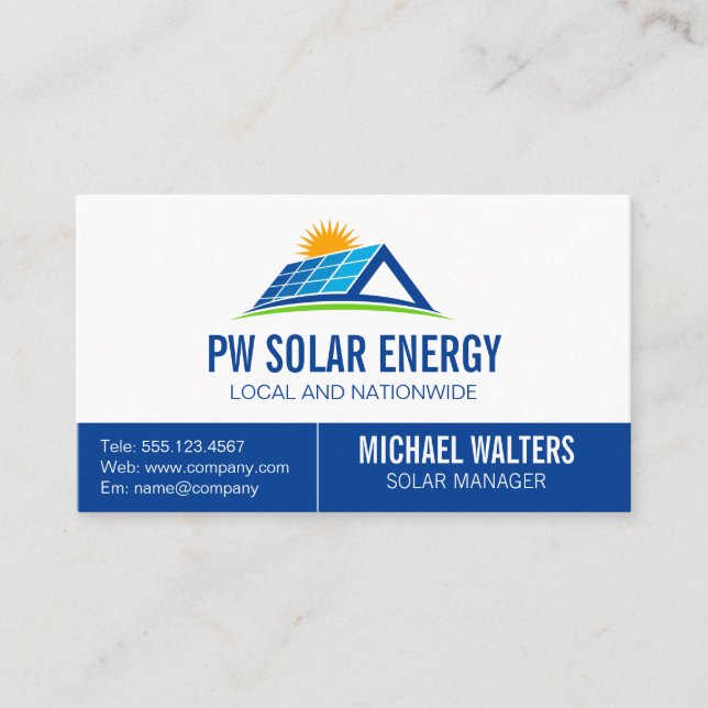 Solar Power | Home Tech Business Card (Front)